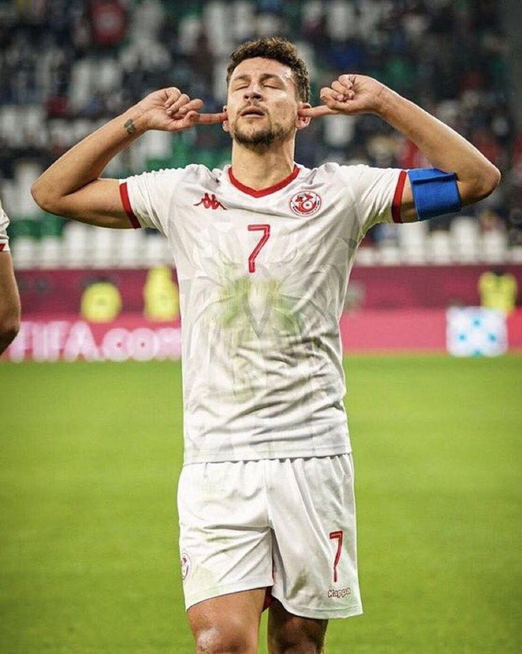 Msakni, autor del gol de Túnez. Foto: @postunited