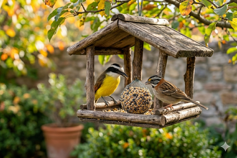Biodiversidad en el jardín. Fuente: IA Gemini. Biodiversidad en el jardín. Fuente: IA Gemini.