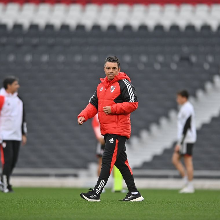 Gallardo y su metodología de trabajo. Foto: River Plate