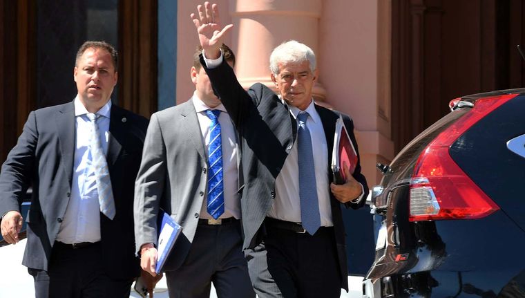 Mariano Cúneo Libarona, saliendo de Casa Rosada Foto: Télam