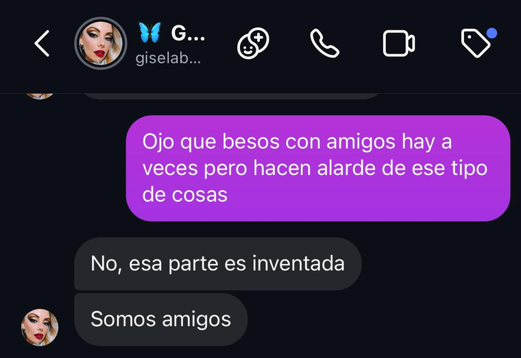 Gisela afirmó que solo son amigos. Gisela afirmó que solo son amigos.
