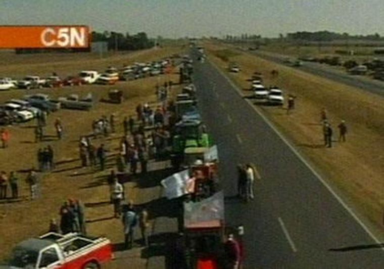 Primeras imágenes de la protesta agropecuaria. Foto: Imagen TV