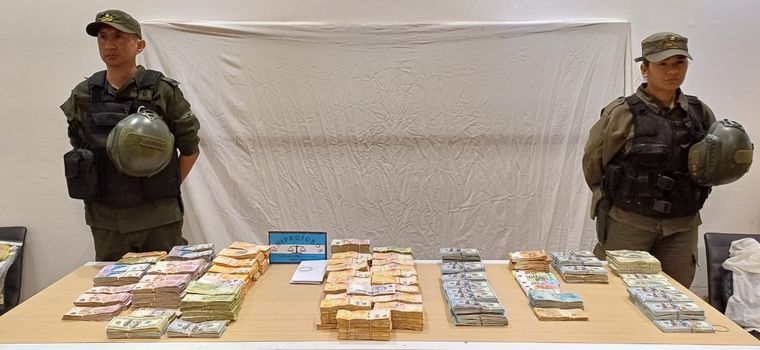 Sumas millonarias secuestradas Foto: Gendarmería Nacional