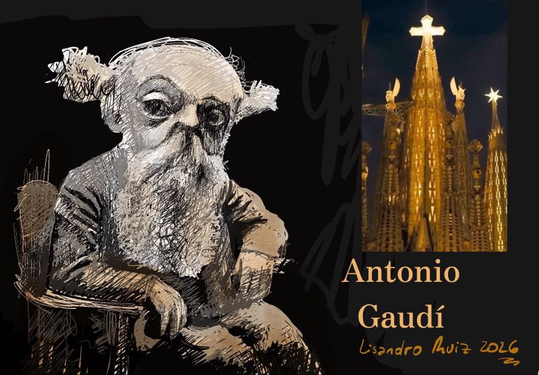 La cruz blanca, en línea recta sobre el altar de la nave central,&nbsp;Gaudí la concibió de 172,5 metros.