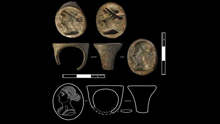 El anillo del hallazgo conserva el retrato de una reina del antiguo Egipto. El anillo del hallazgo conserva el retrato de una reina del antiguo Egipto.