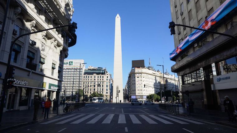Buenos Aires vacía. Foto Infobae. Foto: Infobae