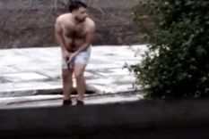 El hombre que salió a los tiros Foto: captura de video El hombre que salió a los tiros Foto: captura de video