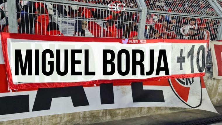 Borja+10, la definición de los hinchas de River. Foto: @lauti_rioss