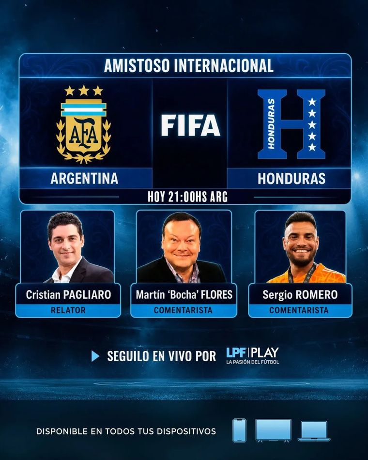 Chiquito Romero había tenido su debut como comentarista en el amistoso anterior frente a Honduras. Chiquito Romero había tenido su debut como comentarista en el amistoso anterior frente a Honduras.