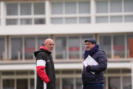 Daniel Oldrá y Alfredo Berti, en la previa del amistoso que se jugó esta mañana en Córdoba. Foto: Prensa Independiente Rivadavia. Daniel Oldrá y Alfredo Berti, en la previa del amistoso que se jugó esta mañana en Córdoba. Foto: Prensa Independiente Rivadavia.