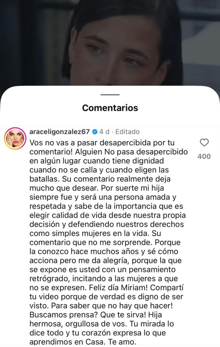 El comentario de González. El comentario de González.