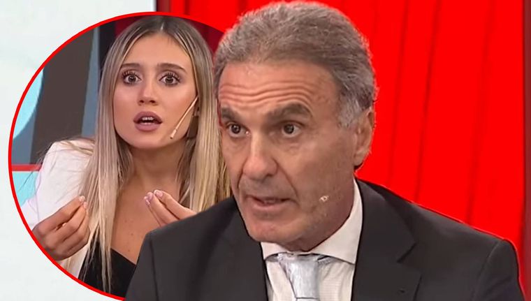 La escena se dio en medio del análisis del Superclásico.