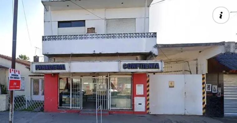 Imagen de la panadería y la casa donde fue asesinado el comerciante Foto: NA
