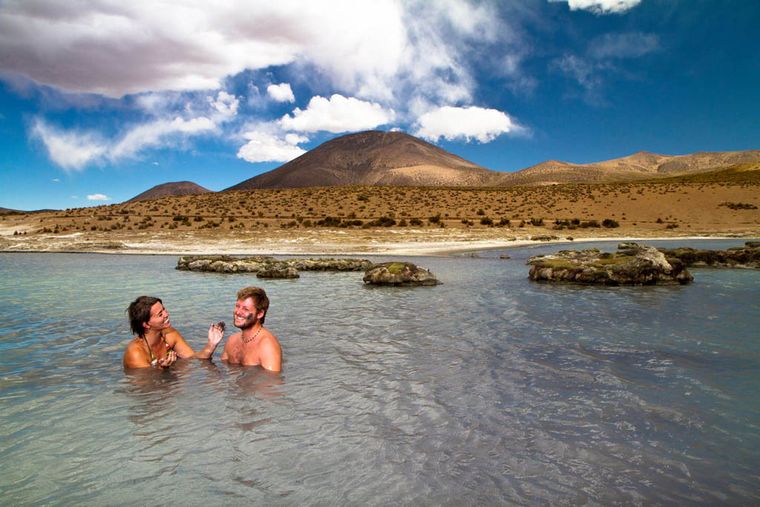 Las termas ubicadas en medio de la cordillera.&nbsp;