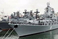 Varyag, el barco ruso en el Mediterráneo. Foto: Wikipedia. Varyag, el barco ruso en el Mediterráneo. Foto: Wikipedia.