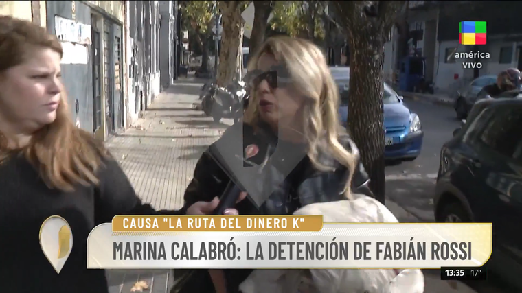 Marina Calabró habló de la detención de Fabián Rossi. Marina Calabró habló de la detención de Fabián Rossi.