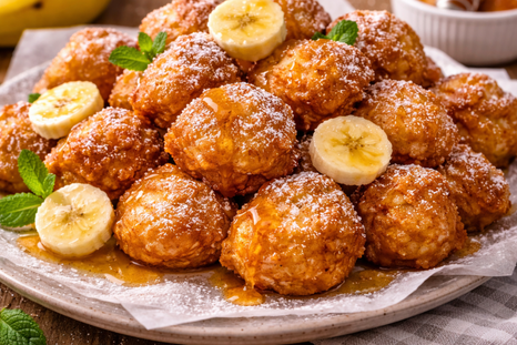 Receta de buñuelos de banana en minutos ¡y sin complicaciones! Receta de buñuelos de banana en minutos ¡y sin complicaciones!
