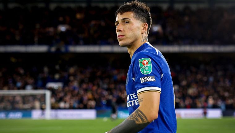 Enzo Fernández salió lesionado en Chelsea. Foto: Enzo Fernández Twitter