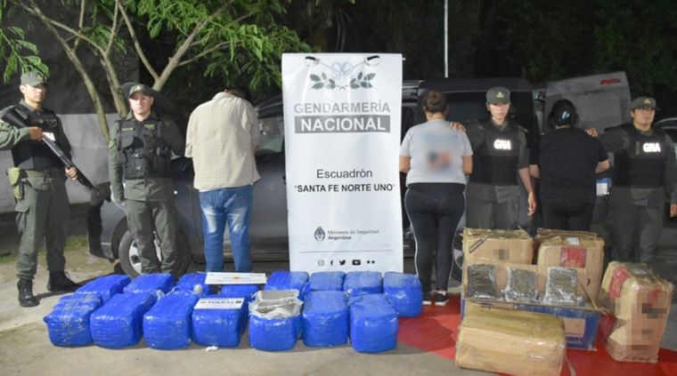 El descubrimiento ocurrió en la Autopista Rosario - Santa Fe. Foto: Gendarmería Nacional