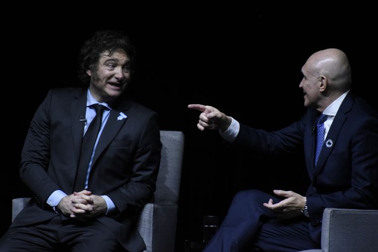 Milei dio un discurso sin filtros ante su Gabinete y la militancia en el Luna Park Foto: Juan Mateo Aberastain