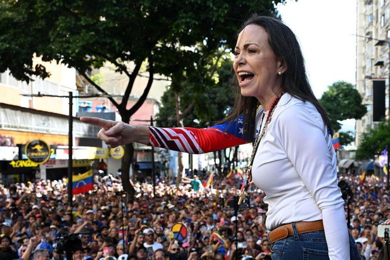 María Corina Machado dirigió el movimiento opositor venezolano en las elecciones de julio de 2024 en Venezuela.