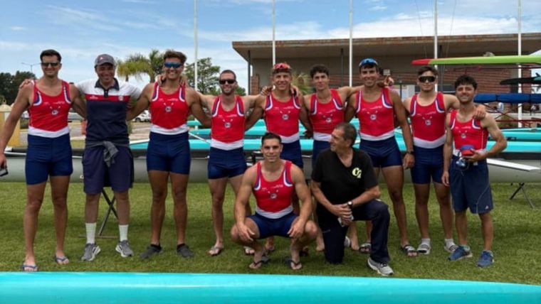 El equipo de remo de Mendoza de Regatas.&nbsp;
