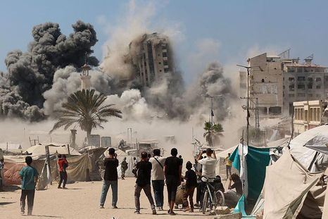 Explosión en una zona de Ciudad de Gaza el pasado 5 de septiembre.