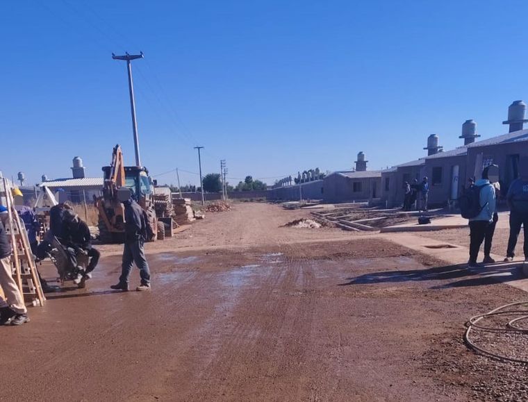 El barrio en construcción donde se registró el hecho de inseguridad. El barrio en construcción donde se registró el hecho de inseguridad.