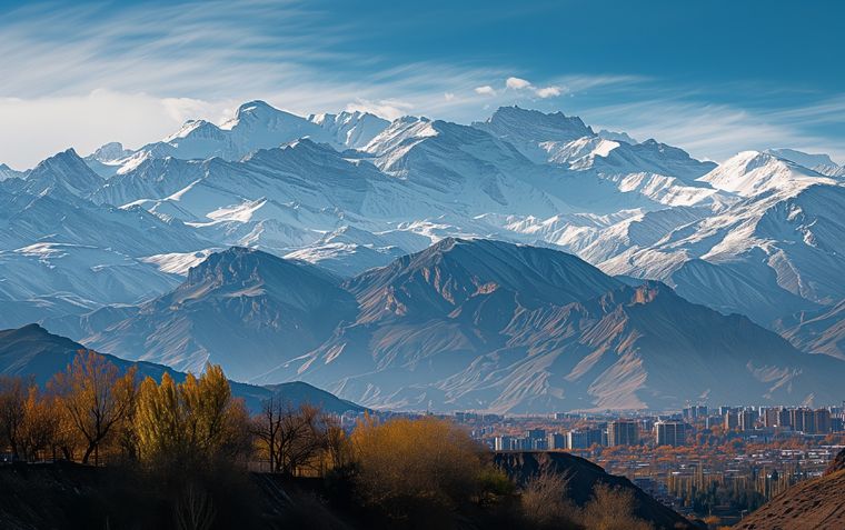 Las montañas de Mendoza, imaginadas por Midjourney. Foto: Imagen generada por Midjourney