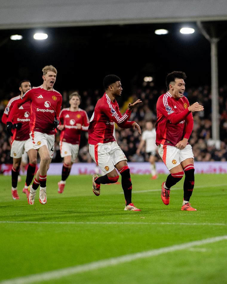 Lisandro Martínez le dio el triunfo al Manchester United. Foto: Manchester United