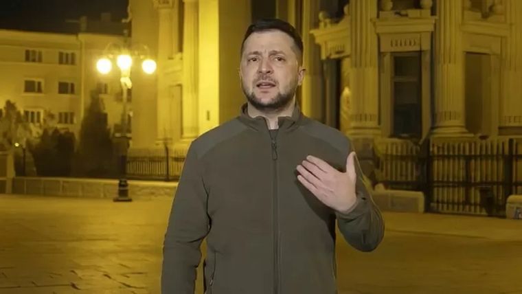 Zelensky se dirigió a Rusia en un video de 10 minutos publicado en su cuenta de Telegram. Foto: VOLODYMYR ZELENSKY/TELEGRAM