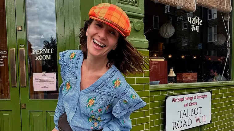 Así fue el look de Natalia en Londres. 