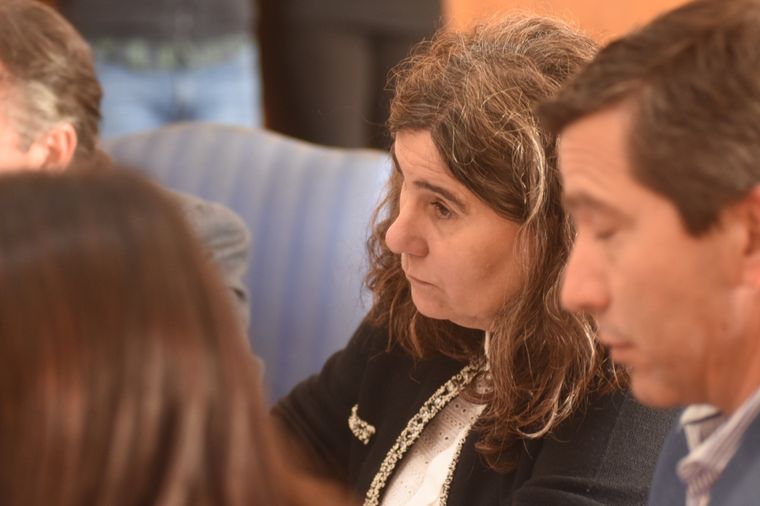 La ministra de Salud, Ana María Nadal, encabezó la mesa de diálogo con los anestesistas. Foto: Prensa Gobierno de Mendoza