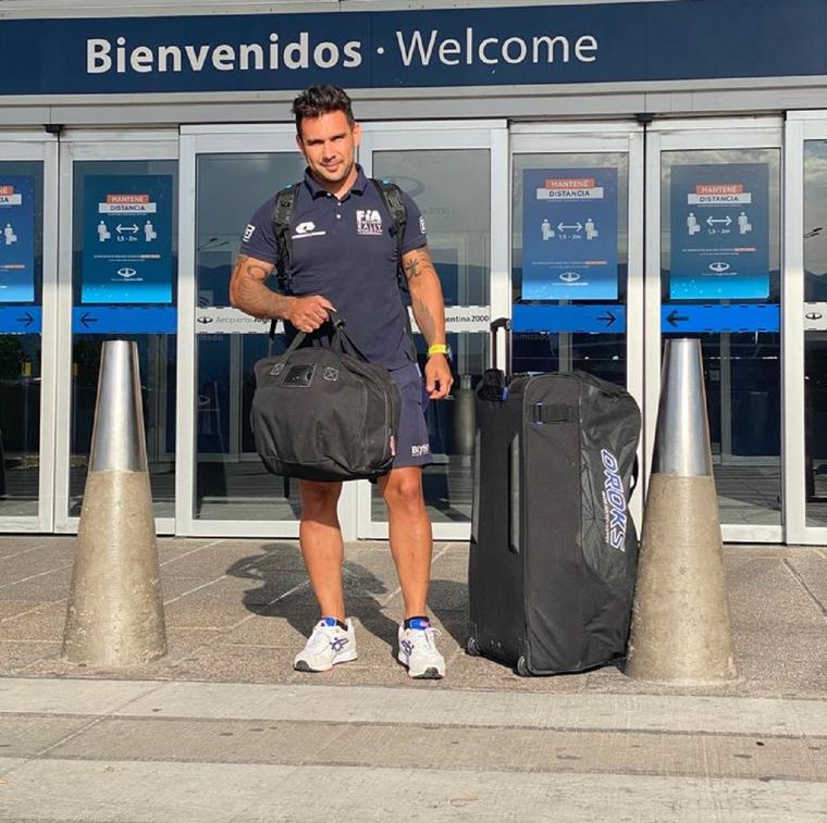 Ricardo Torlaschi minutos antes de viajar. Foto: Prensa Torlaschi.