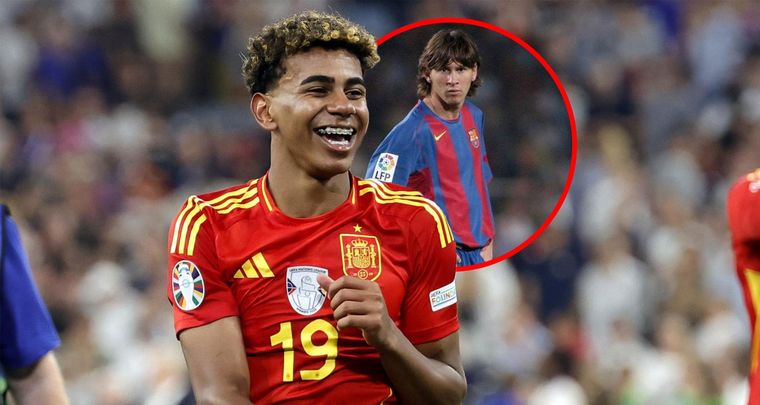 Lamine Yamal y las comparaciones con Messi. Foto: EFE