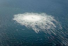 Imagen de la explosión en los gasoductos Nord Stream Foto: EFE