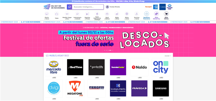 En el Cyber Monday las principales marcas argentinas ofrecerán tres días de ofertas online, cuotas sin interés y beneficios bancarios. En el Cyber Monday las principales marcas argentinas ofrecerán tres días de ofertas online, cuotas sin interés y beneficios bancarios.