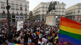 Foto: GETTY IMAGES. En Madrid se han concentrado varias de las movilizaciones para protestar contra los ataques de la comunidad LGTBIQ+.