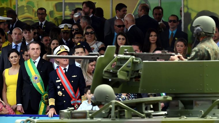 Bolsonaro, durante el festejo del Día de la Independencia. Foto: AndinaPe.