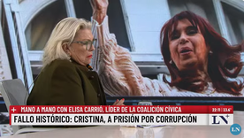 La referente de la Coalición Cívica Lilita Carrió, dio su mirada sobre lo que fue el fallo contra Cristina Fernández de Kirchner. La referente de la Coalición Cívica Lilita Carrió, dio su mirada sobre lo que fue el fallo contra Cristina Fernández de Kirchner.