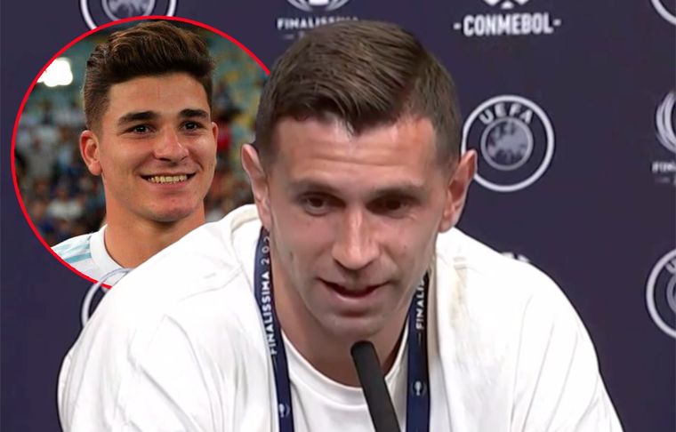 Dibu Martínez sobre Julián Álvarez El arquero argentino se refirió al delantero que llegará al Manchester City.