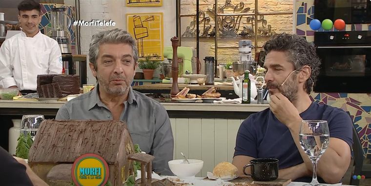 Darín y Sbaraglia juntos en la Peña de Morfi. Créditos: Captura / TELEFE