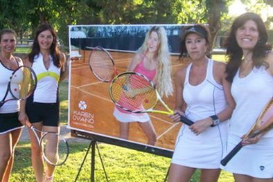 MDZol | Finalistas de la Copa Karen Oviano: Marcela Lemos, Marisol Bianchotti, Mariana Palazzorossi y Mely González, las cuatro jugadoras del Andino Tenis Club. Foto: Gentileza