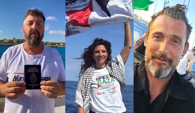 Los tres argentinos que fueron deportados por Israel.