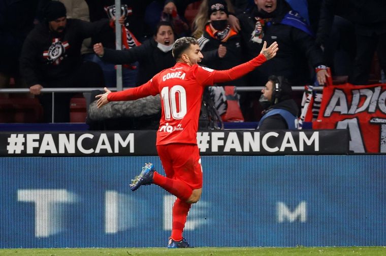 Ángel Correa marcó el empate parcial. Foto: EFE