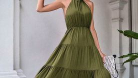 Look monocromático: verde oliva, el nuevo negro. Foto: Shein