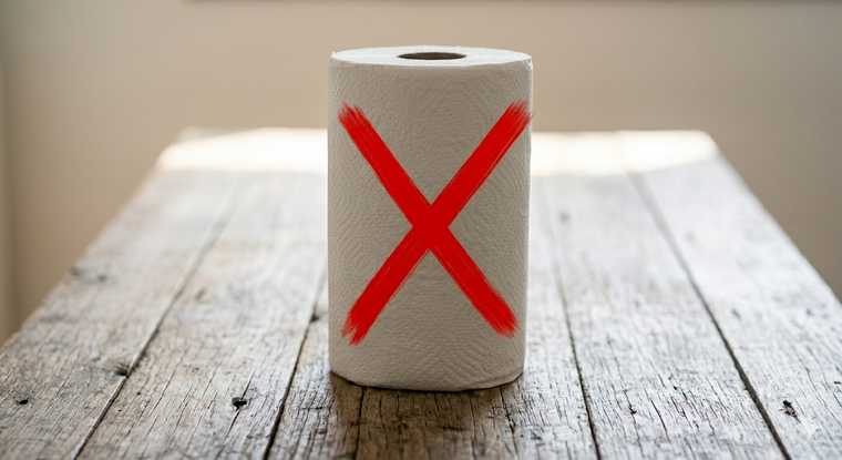 Adiós al rollo de papel. Fuente: IA Gemini.