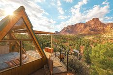 Esta cabaña en Zion, Utah, es uno de los hospedajes de Airbnb más codiciados Foto: Airbnb