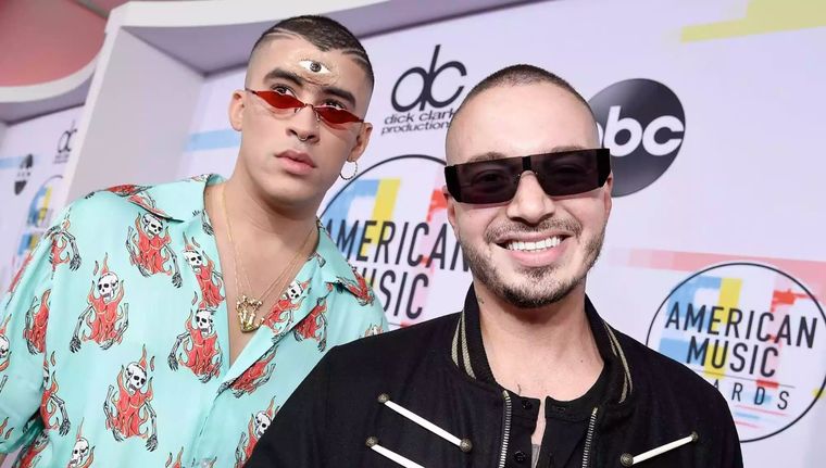 Cómo se llevan J Balvin y Bad Bunny. Foto: Getty Images