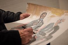 El expresidente francés Nicolás Sarkozy en el banquillo de los acusados.